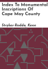 Index_to_monumental_inscriptions_of_Cape_May_County