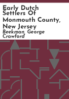 Early_Dutch_settlers_of_Monmouth_County__New_Jersey