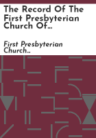 The_Record_of_the_First_Presbyterian_Church_of_Morristown__N__J