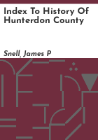Index_to_History_of_Hunterdon_County