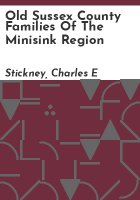Old_Sussex_County_families_of_the_Minisink_Region